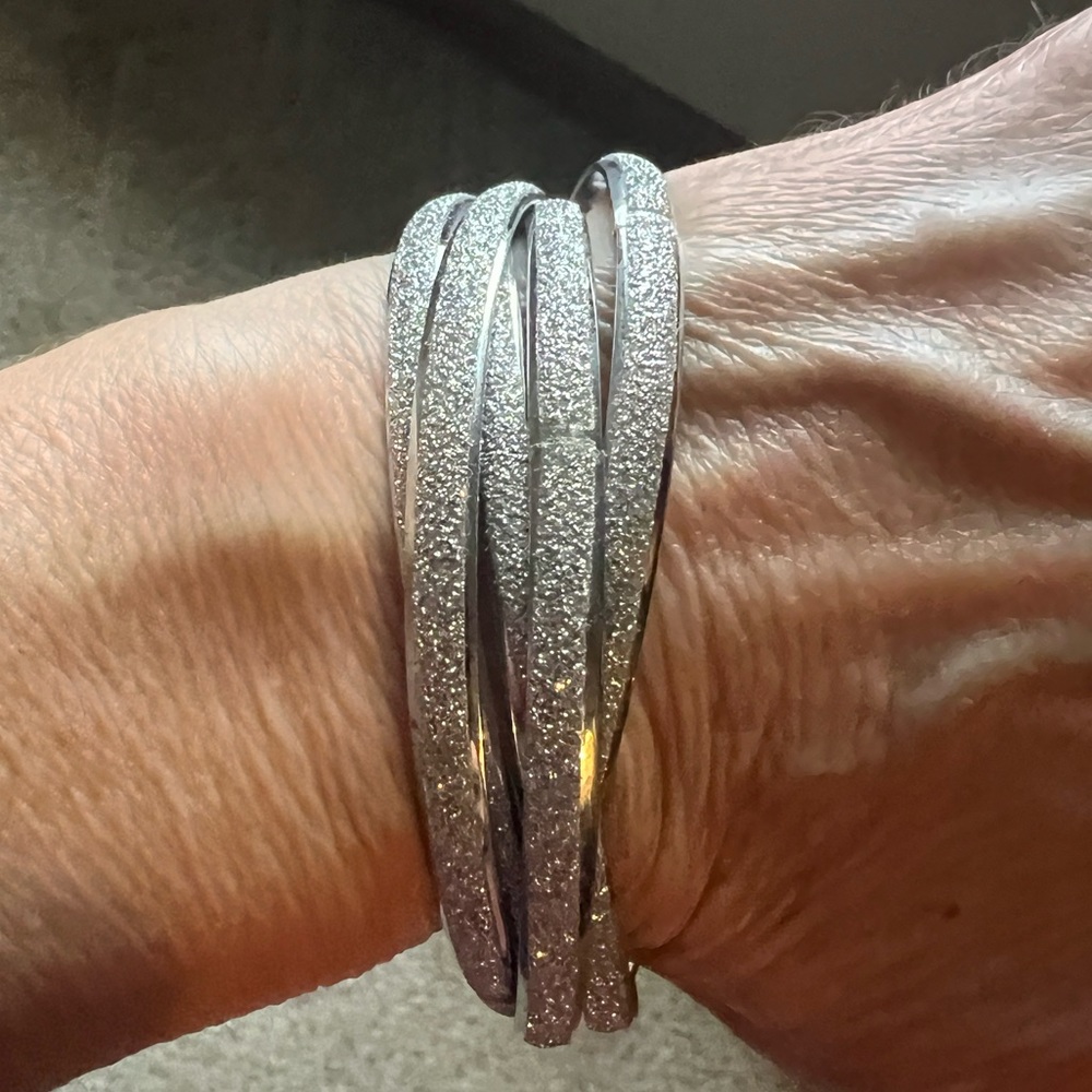 New York & Company Silver Bangle Bracelet Set - BNWT